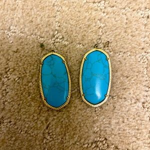 Kendra Scott Earrings - Turquoise and Gold